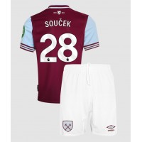 Dětský fotbalový dres West Ham United Tomas Soucek #28 2024-25 Domácí Krátký Rukáv (+ trenýrky)